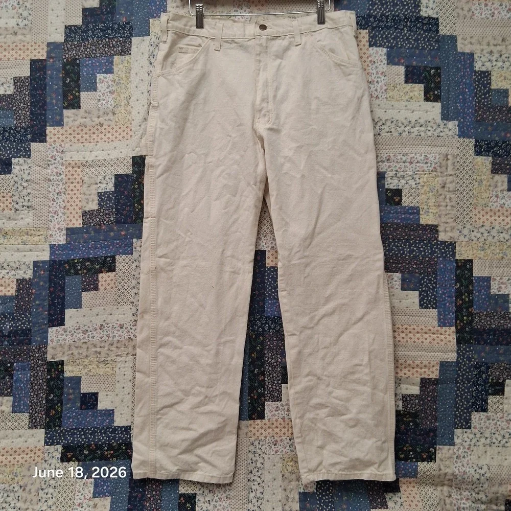 Vintage Dickies Carpenter Painter Pants Size 36x30 Canvsa Workwear